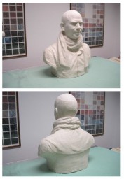Plaster model made by the sculptor