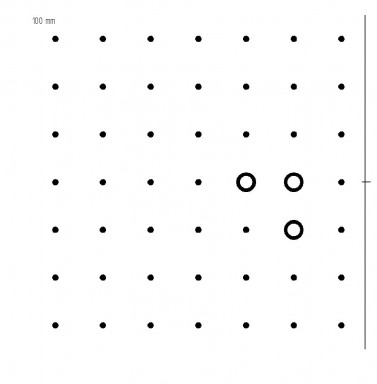 Calibration pattern, bigger circles