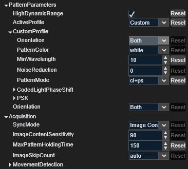 Program settings